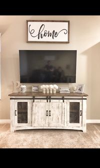 Farmhouse TV stand decor