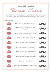 How well do you know the happy couple? Find out with this fun wedding game!