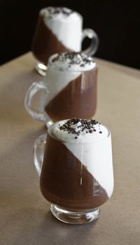 Julia Child's chocolate mousse and whipped cream