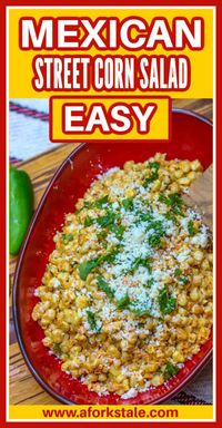 This bright and zesty Mexican corn salad is basically deconstructed Mexican street corn off the cob. It combines a flavorful combination of corn, cotija cheese, and a lime/mayonnaise dressing. You can serve it hot or cold. Make this salad to compliment your next Mexican meal.