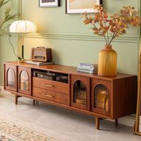 Mid-Century Modern Arch Design Solid Wood TV Stand