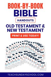 Bible Handouts for Each Book in the Bible (Old & New Testaments) An Awesome tool for Sunday School, Youth Group, Bible Study, etc.!