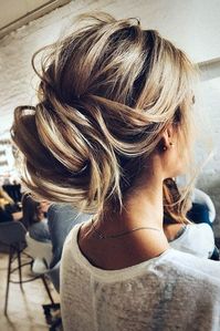 pinterest wedding hairstyles messy swept bun tonyastylist via instagram