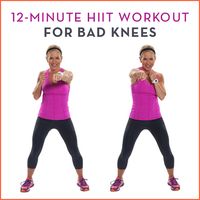 So you want to reap the benefits of High Intensity Interval Training, but you have knee pain? No sweat! This HIIT workout for bad knees is just for you.