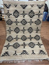 Unique Black Natural Cotton Jute Kilim,natural Cotton Jute Fiber Living Bedroom Hallway Rugs,large Floor All Custom Size Indian Handmade Rug - Etsy