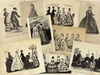 Aged & Stained Antique Godey's Fashion Print Printables for Junk Journals, Scrapbook, Collage Art INCLUDES 9 High Res Vintage Images