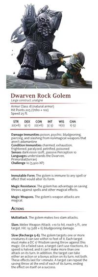 Dwarven Rock Golem - CR 10 by dizman on DeviantArt