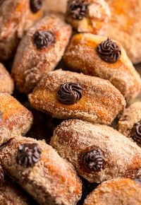 Chocolate Hazelnut Cream Doughnuts - Baker by Nature