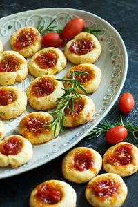 Savory Thumbprint Cookies | Butter and Baggage