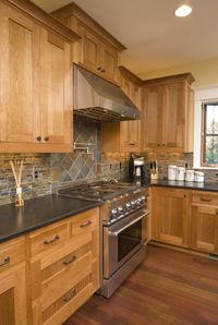 beautiful kitchen furniture and splash-back!