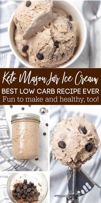 Keto Mason Jar Chocolate Ice Cream is a simple and delicious creamy ice cream recipe. A sugar free keto approved ice cream recipe. #icecream #keto #passion4savings #monkfruit #sugarfree #heavycream #chocolate #dessert #easy