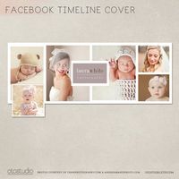 Facebook timeline cover template photo collage photos digital PSD FC014