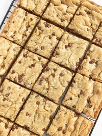 Chocolate chip cookie blondie bars are a chewy cookie bar loaded with chocolate chips and the best dessert! These bars bake in one pan and are so simple to make. They bake up perfectly sweet & chewy each time with crisp, buttery edges and a super soft middle. If you love chocolate chip cookies then you will want to make these.