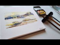 Discover the SECRET to Creating Breathtaking Mini Landscapes with Abstract Watercolor - YouTube