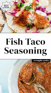 Here's how to make the best fish taco seasoning! This dry rub brings in zesty, savory flavor that you can use on any type of fish. #fishtacos #seasoning #fishtacoseasoning #seasoningblend