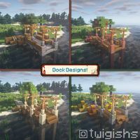 I built 4 dock designs in minecraft, medieval, brick, desert and farm dock designs. These minecraft dock builds can be used as minecraft inspiration or as something to copy into your minecraft world. Enjoy!