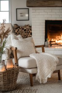 "Create a warm and inviting space with a Hygge-Inspired Living Room! 🛋️🔥 Ideal for those who love cozy nights and simple pleasures. 🌿✨ #HyggeStyle #LivingRoomDecor #ComfortLiving"