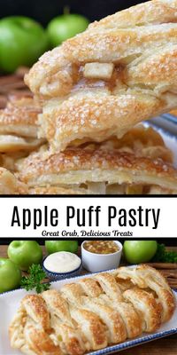 Apple Puff Pastry is a budget-friendly, family favorite dessert recipe made with a sweet cream cheese mixture and delicious fresh apples all baked to golden perfection.