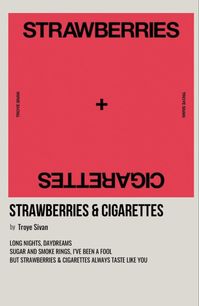 minimal polaroid song poster for strawberries & cigarettes by troye sivan