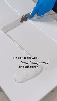 Splendor Art Studio on Instagram: "Paint with joint compound! 🎨👩‍🎨 It’s is a versatile medium that can help you achieve your vision. ⁠ ⁠ Joint compound is primarily used in the finishing of drywall to smooth out and conceal joints and seams between sheets of drywall. It is also used for repairing cracks, filling holes, and creating textures on walls and ceilings.⁠ ⁠ Important tips for using in your artwork:⁠ ⁠ 👉️ Apply a coat of primer before painting to help seal the joint compound and prev