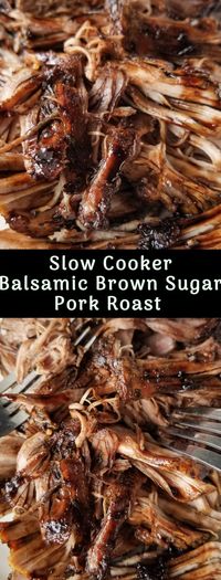 Slow Cooker Balsamic Brown Sugar Pork Roast - Amanda Cooks & Styles