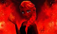 Elsa [as a demon] (Drawing by Egylon @deviantART) #Frozen