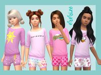 Child Pyjamas by Ororizo via TSR | Kids Fashion - Girls  | Kids Stuff needed  | Sims 4 | TS4 | Maxis Match | MM | CC | Pin by sueladysims