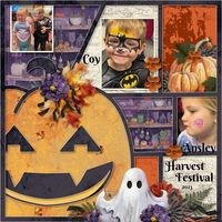 Harrowing Halloween Digital Scrapbooking Paper and Elements