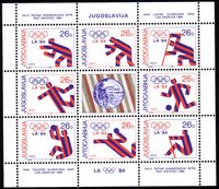 Stamps from Yugoslavia | Los Angeles 1984, Olympic Games