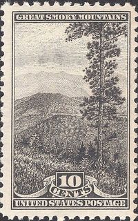 Pack of 5 Vintage Unused US Postage stamps of the:10 cent Great Smoky Mountains National Park issue.Issued October 8, 1934Scott catalog #: 749These stamps are nearly 85 years old and in short supply and won't last long in my shop so buy while you can.As logging companies cleared acres of forest, businessmen saw the Smokies as a tourist spot.  Soon the Wonderland Hotel and Appalachian Club were established, drawing wealthy visitors from Knoxville to spend their summers at the mountain getaway.  A