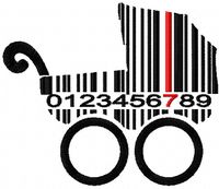 Barcode Buggy free machine embroidery design. Machine embroidery design. www.embroideres.com