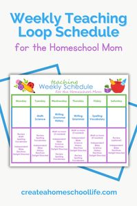 Weekly Teaching Loop Schedule for the Homeschool Mom