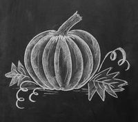 Valerie McKeehan, author of The Complete Book of Chalk Lettering, gives a step-by-step tutorial on how to draw a chalk pumpkin.