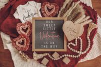 Digital Valentines Pregnancy Announcement / Valentine Baby Announcement Girl / Letter Board / Download Social Media Facebook Instagram - Etsy