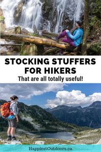 25 stocking stuffers for hikers under $25. A list of awesome stocking stuffers that hikers will actually want AND use - no stupid gimmicks, no silly gadgets. Just stuff they'll love. #hiking #stockingstuffer #hikinggear