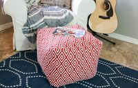 DIY Pouf Ottoman ~ Tutorial and Lessons Learned