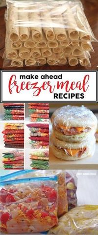 Make Ahead Freezer Meals - homemade recipes and ideas to save time and money.