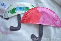 Preschool Paper Plate Umbrella Craft - Creative Family Fun