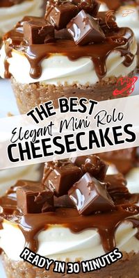 Elegant Mini Rolo Cheesecakes