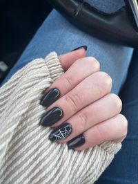 Spiderweb Black Nail Set