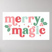 Embrace the festive spirit with this delightful "Merry Magic" design. Featuring bright and playful typography in a mix of cheerful colors, this design adds a touch of enchantment to your holiday celebrations. Perfect for a variety of Zazzle products like T-shirts, mugs, and tote bags, it's great for spreading joy or gifting to someone special who loves the magic of Christmas.