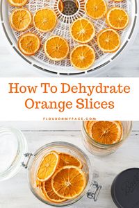 How to Dehydrate Orange Slices in a food dehydrator to use as garnish or to make holiday decorations with the dried orange slices.