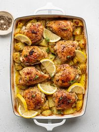 Greek Chicken and Potatoes - Sandra Valvassori