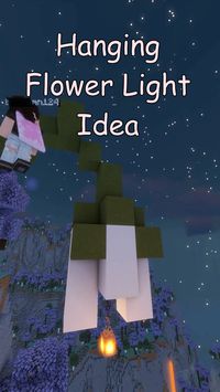 How to make a Hanging Flower Light in Minecraft Tutorial! #minecraft #minecraftbuildingidea #minecraftidea #minecraftbuild #minecraftcute #minecraftgarden