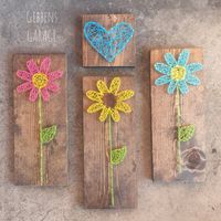 String Art Flower Nursery Decor Gifts For Her by GibbensGarage