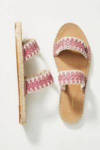 Anthropologie Regina Woven Slide Sandals | Spring Sandals