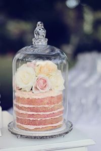 Glass Dome: Vintage romance comes to your party when you display a small cake inside an elegant glass dome.