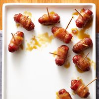 Sugared Bacon-Wrapped Smokies