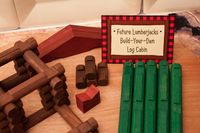 Activity: Build-Your-Own Log Cabin {via Piggy Bank Parties}