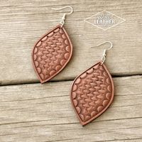 Earrings are lightweight and hand tooled from scratch. Finished product may vary slightly from the picture due to its handmade nature. Earrings are finished with silver earring hooks for easy wearing.